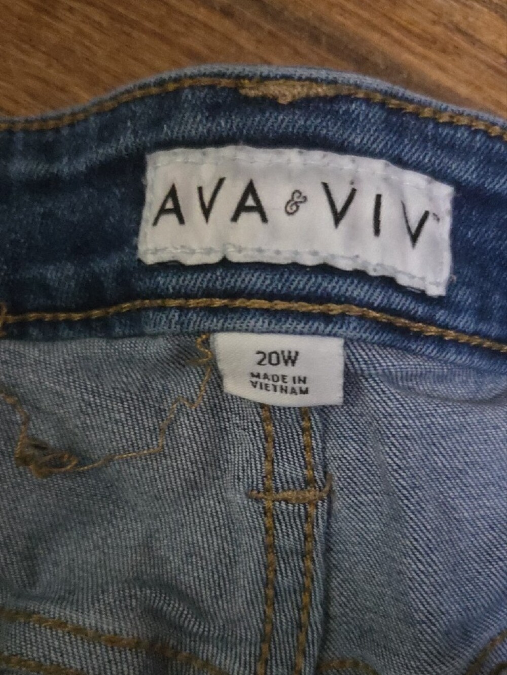 Ava & Viv Distressed Dark Blue Skinny Jeans - Picture 2 of 3